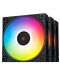 Вентилатори DeepCool - FC120 Black, 120 mm, RGB, 3 броя - 1t
